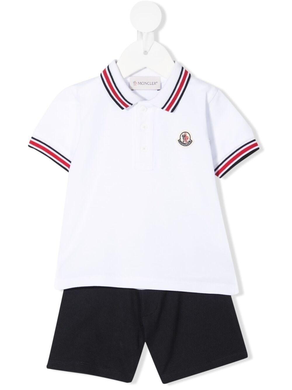 Moncler Kids' Polo & Shorts In Multicolour