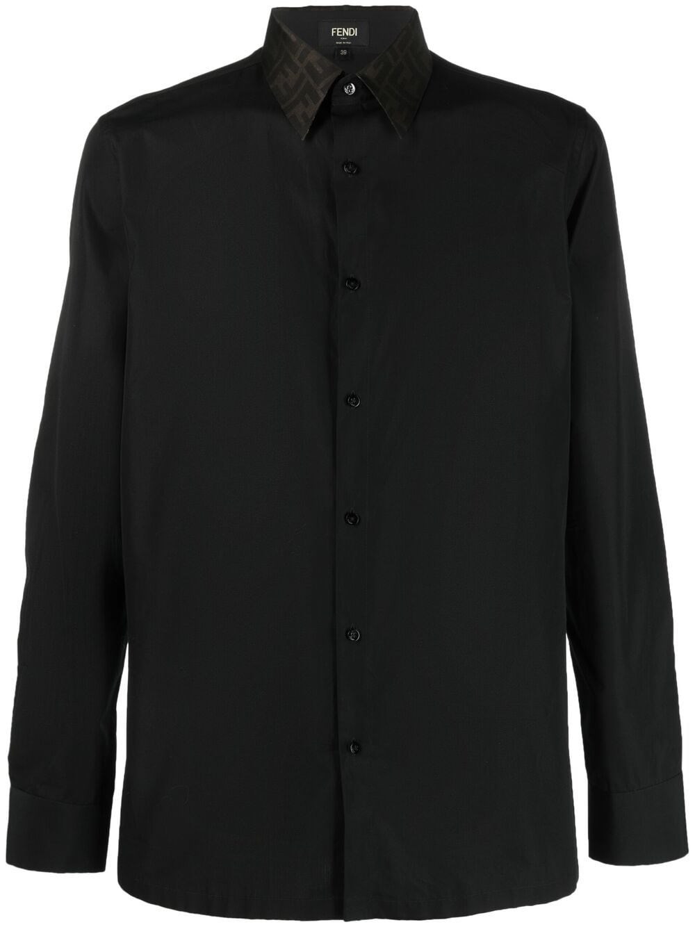 Fendi Camicia Logo In Black