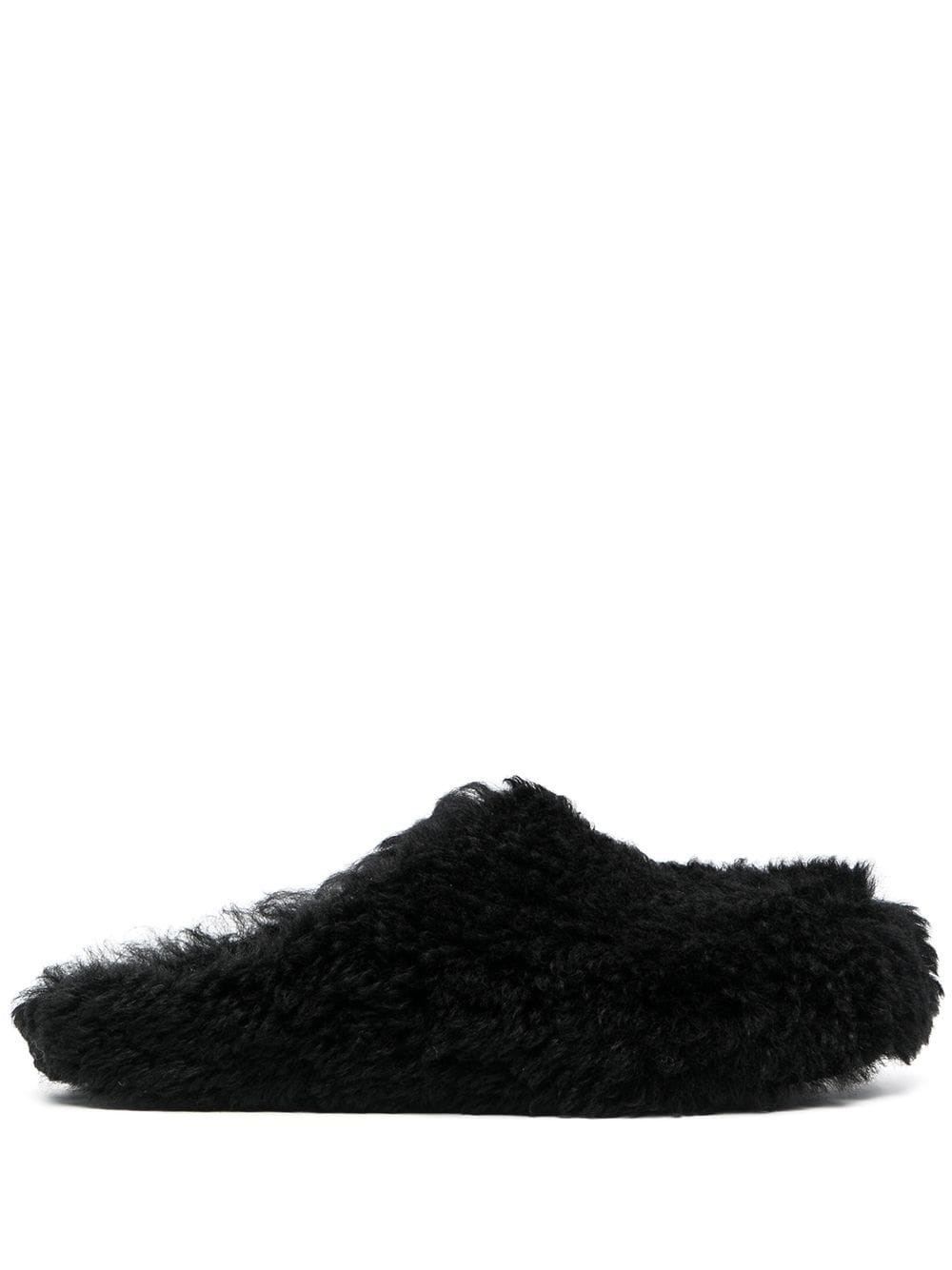 Marni Black Fussbett Sabot Loafers In Black