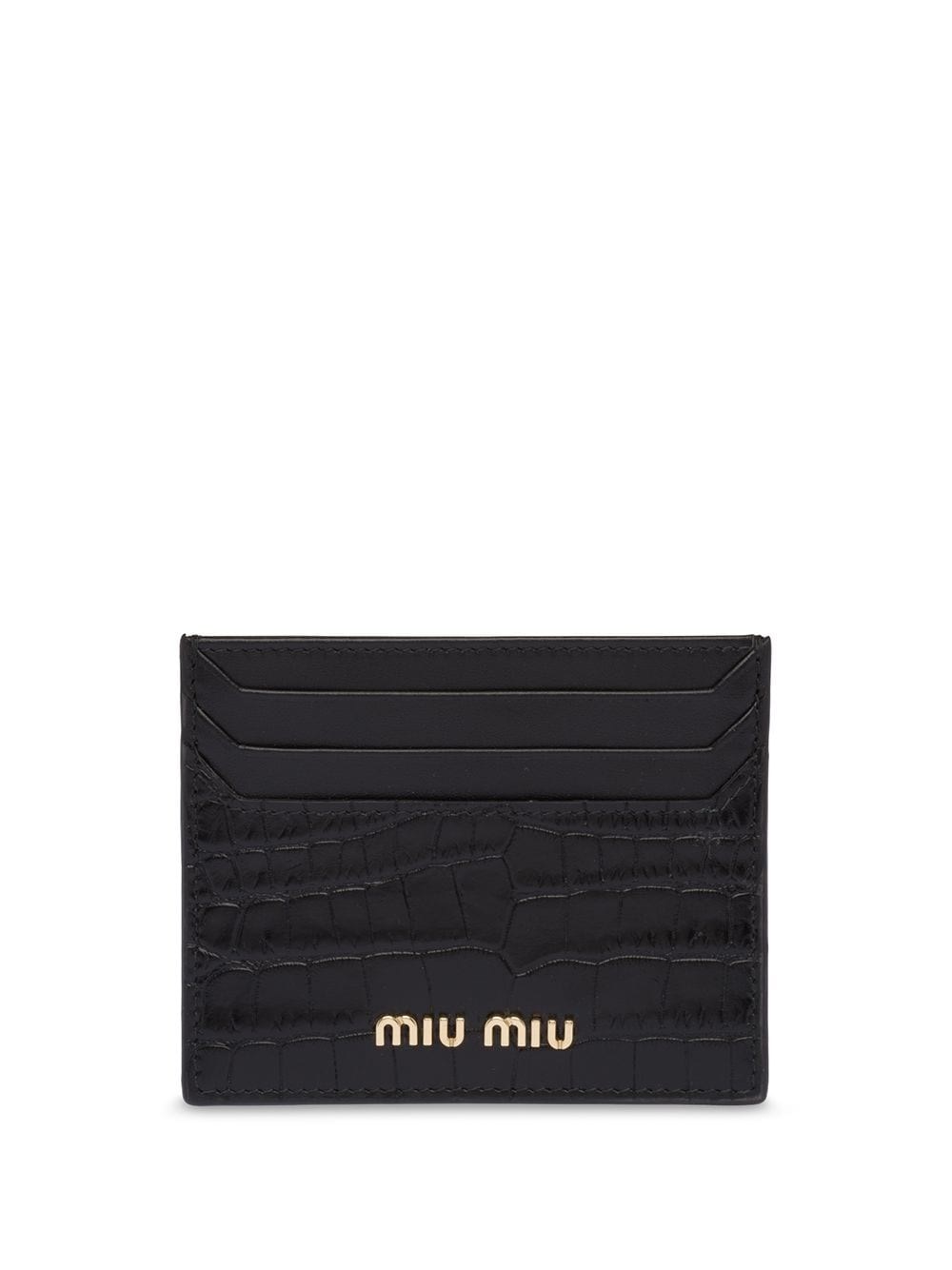 Miu Miu Leather Logo-plaque Quilted Zipped Wallet in Nero Womens Wallets and cardholders Miu Miu Wallets and cardholders - Save 22% Black 