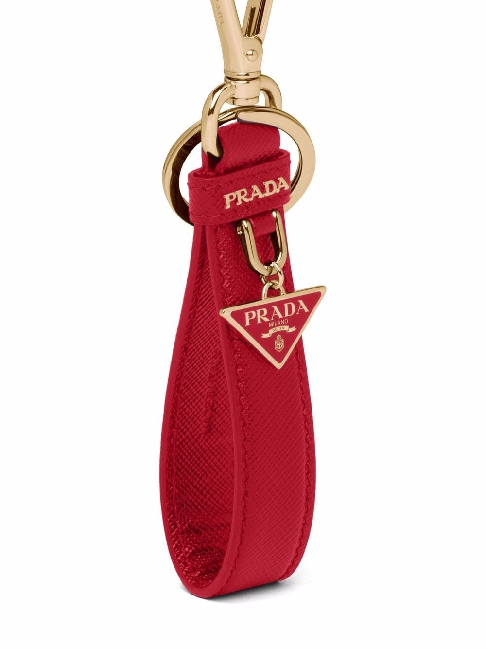 LOGO SAFFIANO KEY HOLDER