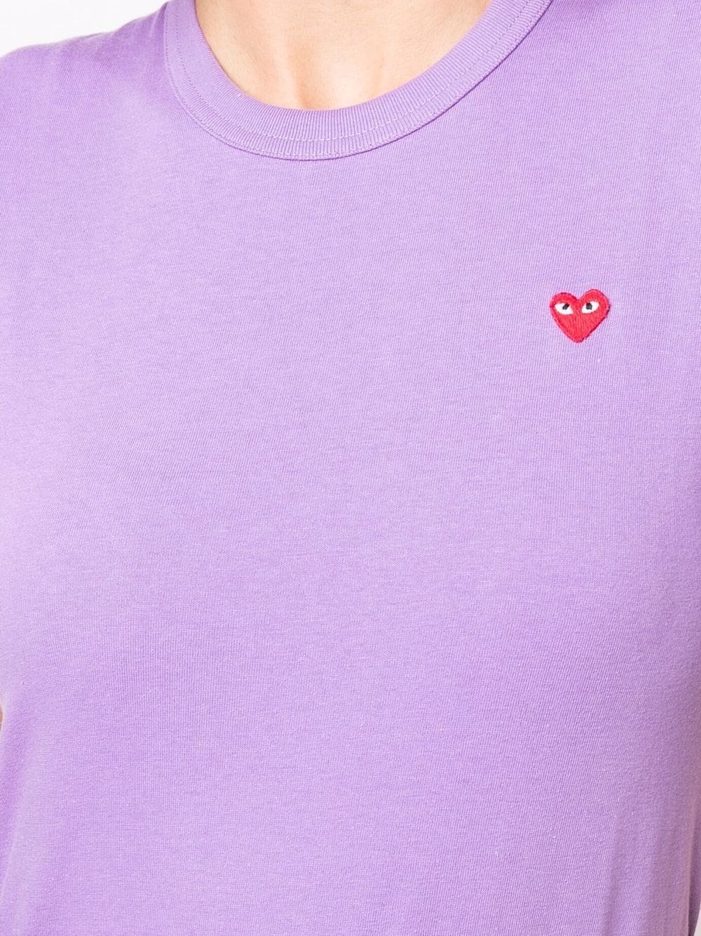 comme des garcons play purple t shirt
