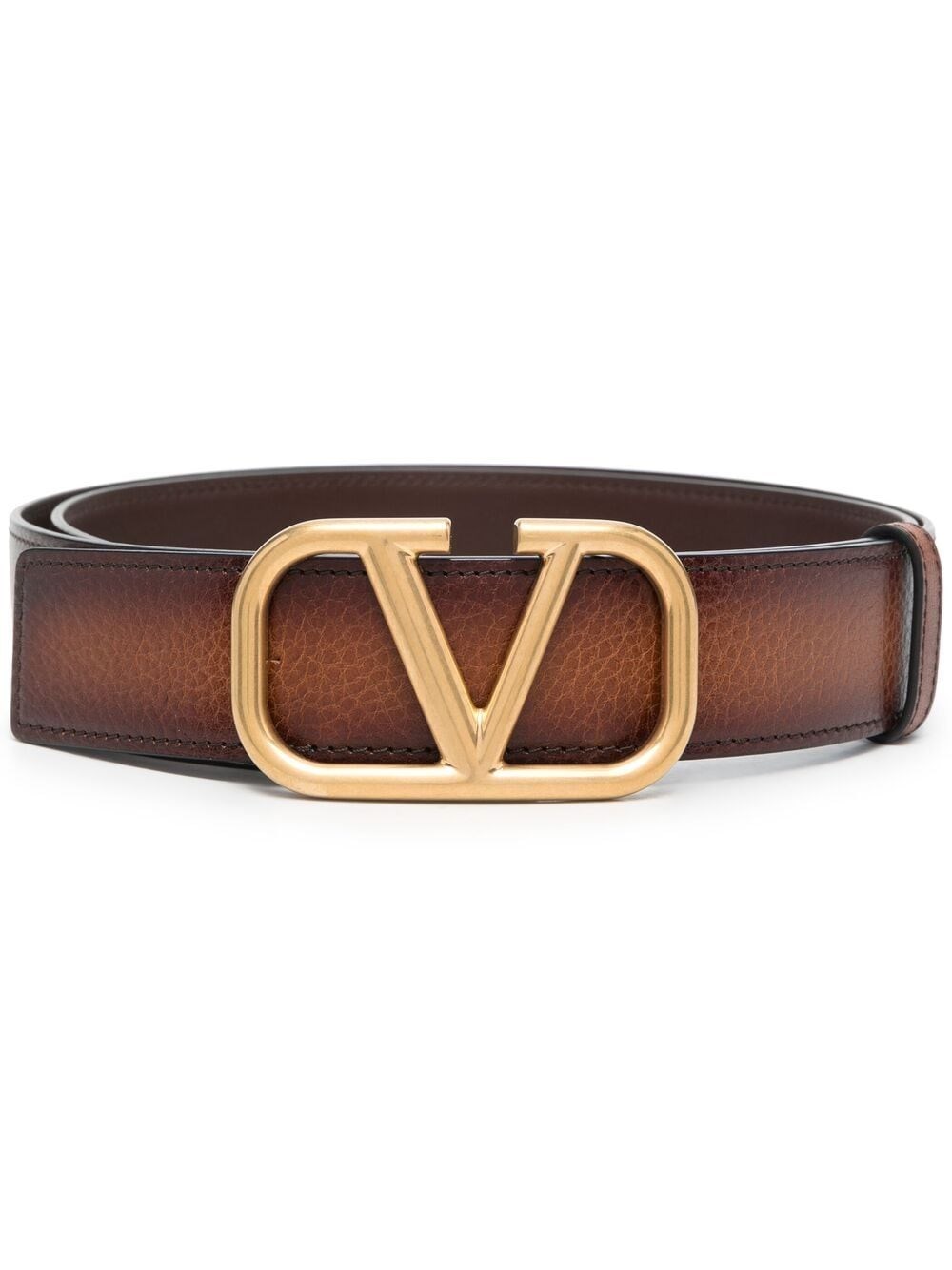 Shop Valentino Cintura Logo In Brown