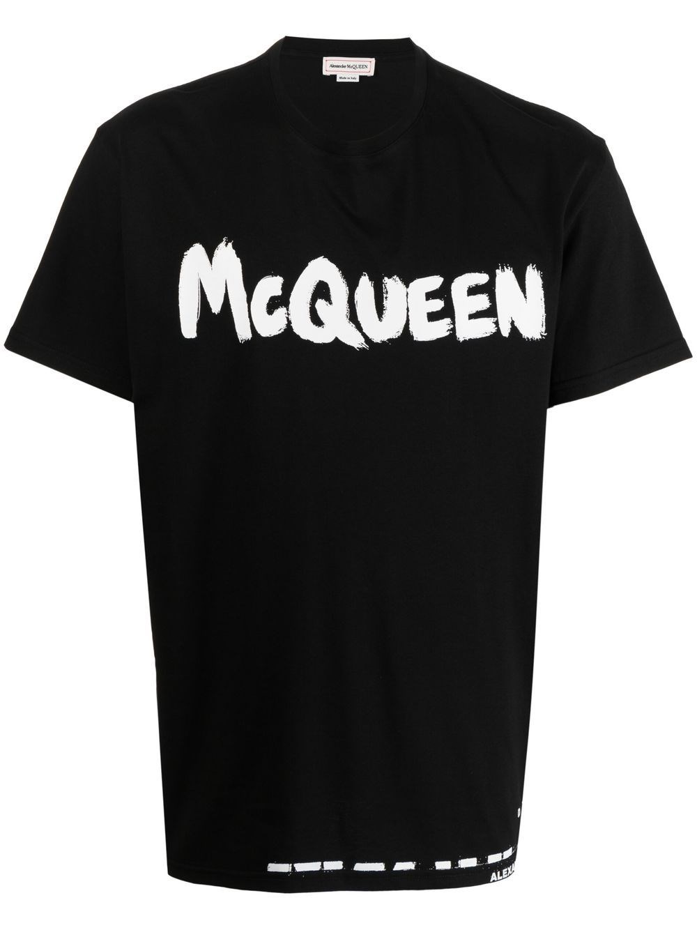 Shop Alexander Mcqueen Logo T-shirt In Black