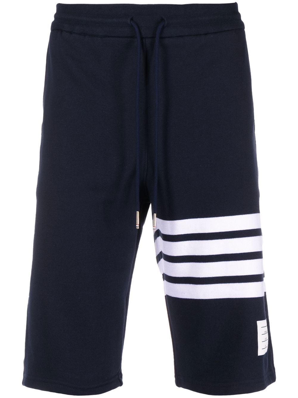 Thom Browne 4-bar Sweat Shorts In Blue