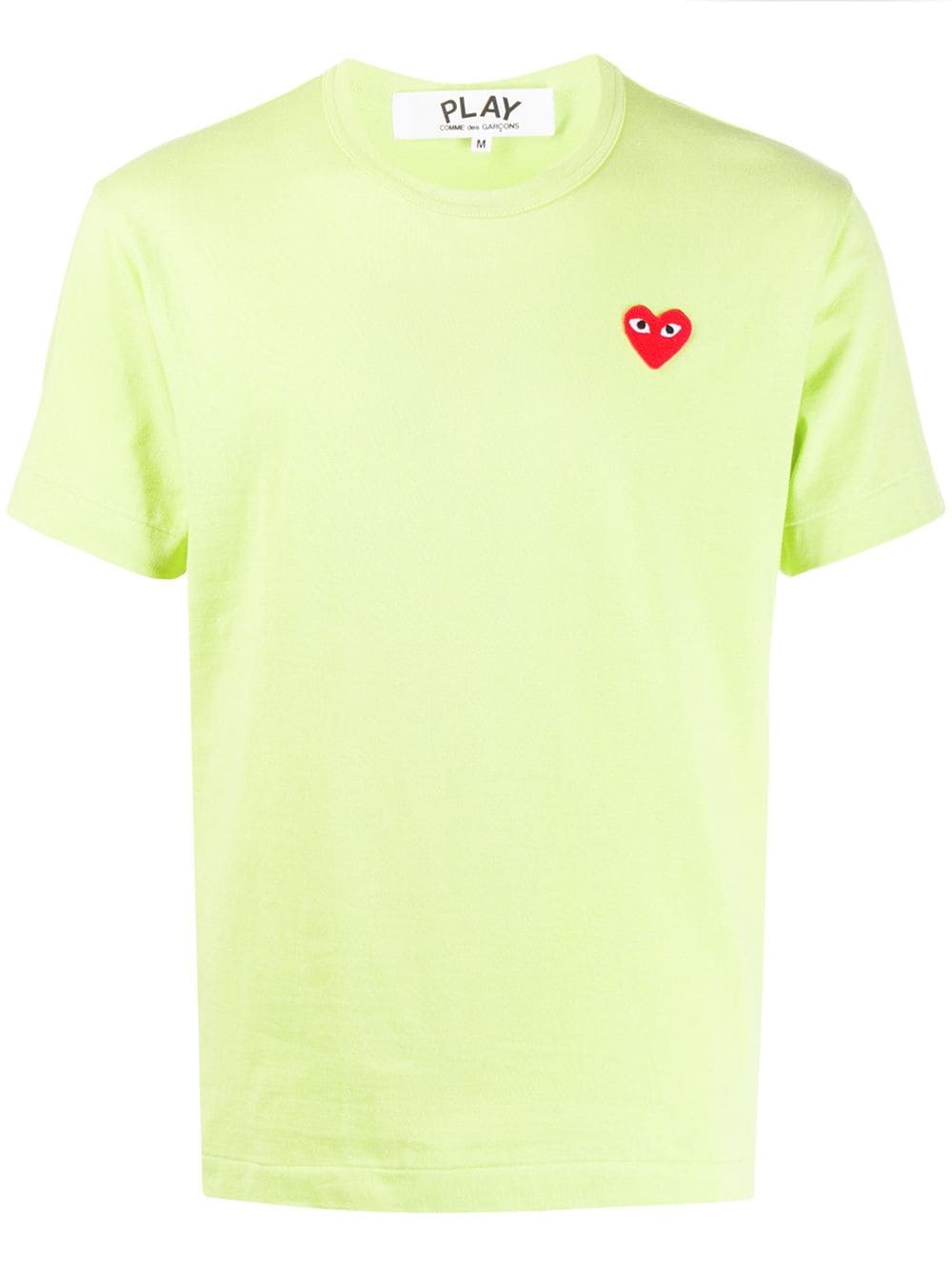 Shop Comme Des Garçons Play T-shirt Heart In Green