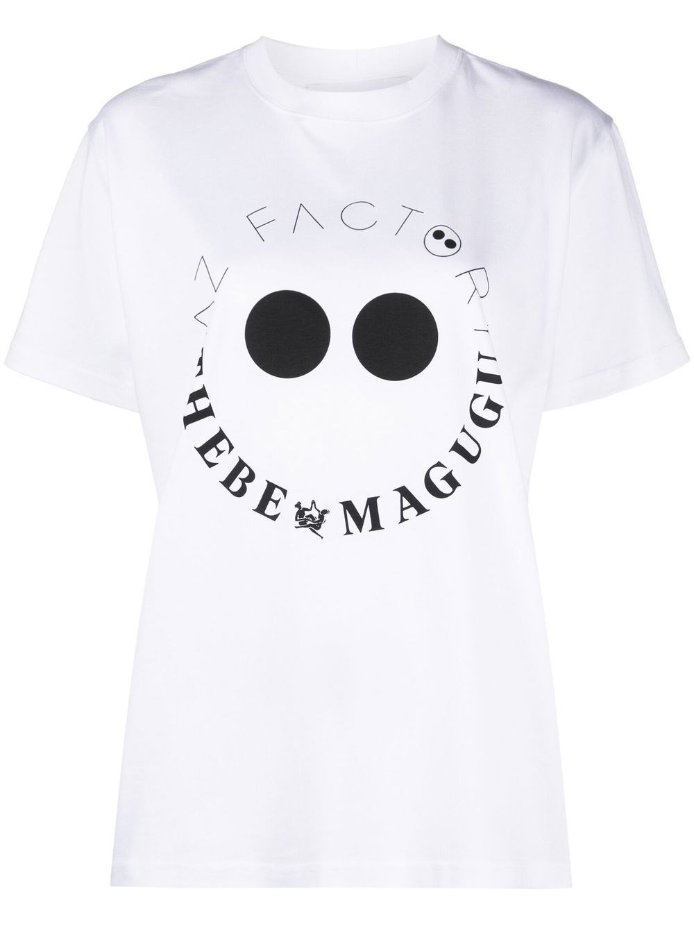 Az Factory X Thebe Magugu Logo-print Cotton-blend T-shirt In White