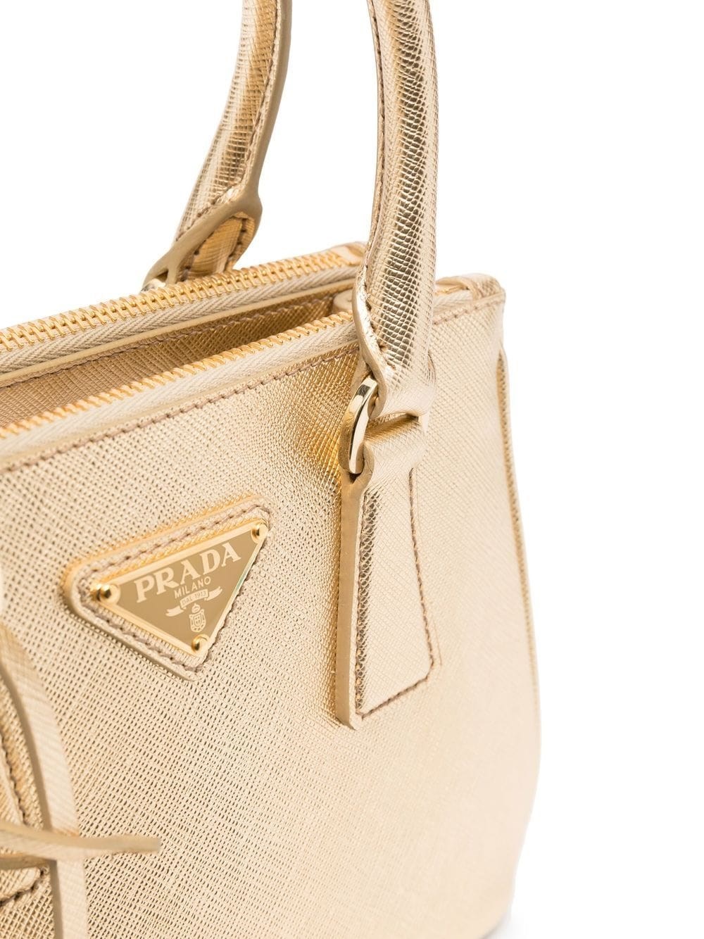 PRADA, Saffiano Leather Mini Bag, Women, Gold F0522