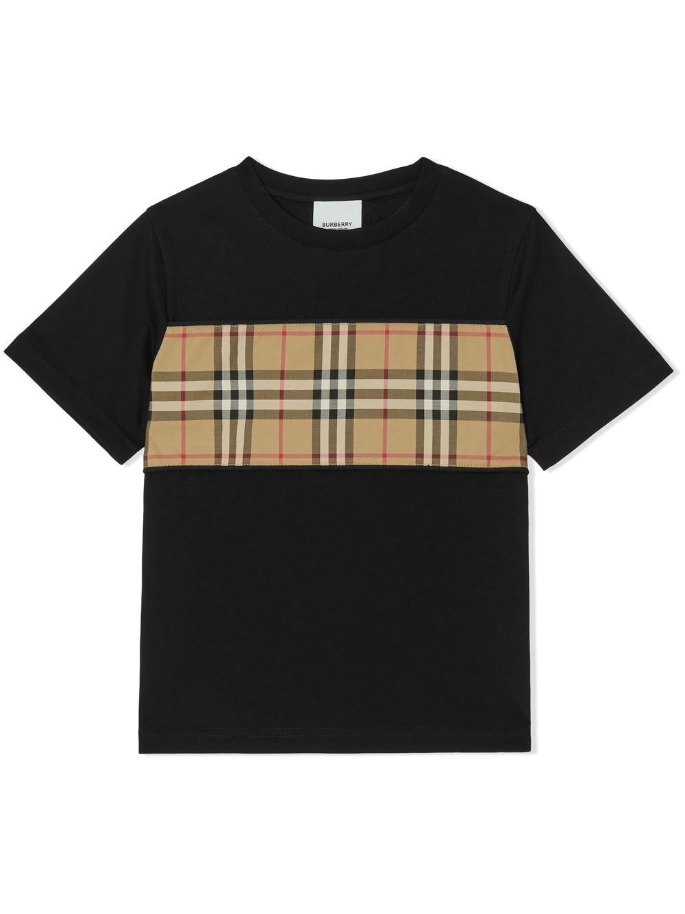 Shop Burberry T-shirt Cedar Check In Black