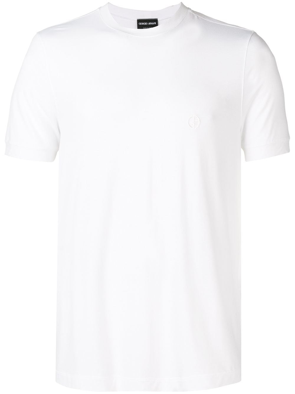 Giorgio Armani Stretch Viscose Jersey Crew Neck T-shirt Clothing In White
