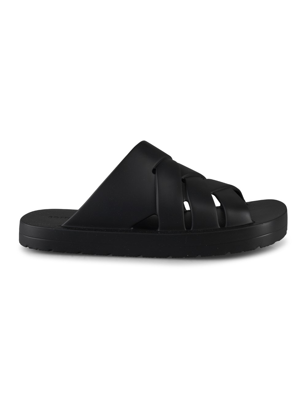 Bottega Veneta Open Toe Cold Drag Of Logo In Black