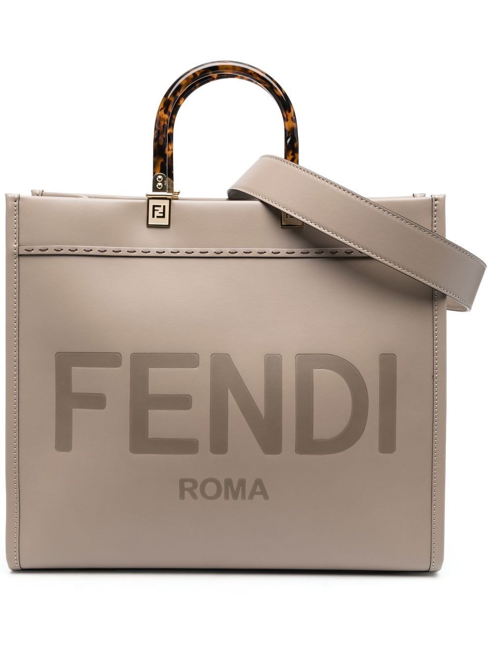 Fendi Sunshine Tote Bag In Nude & Neutrals | ModeSens