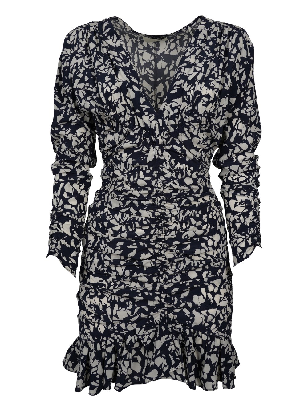 Isabel Marant 'lara' Printed Silk Mini Dress In Black