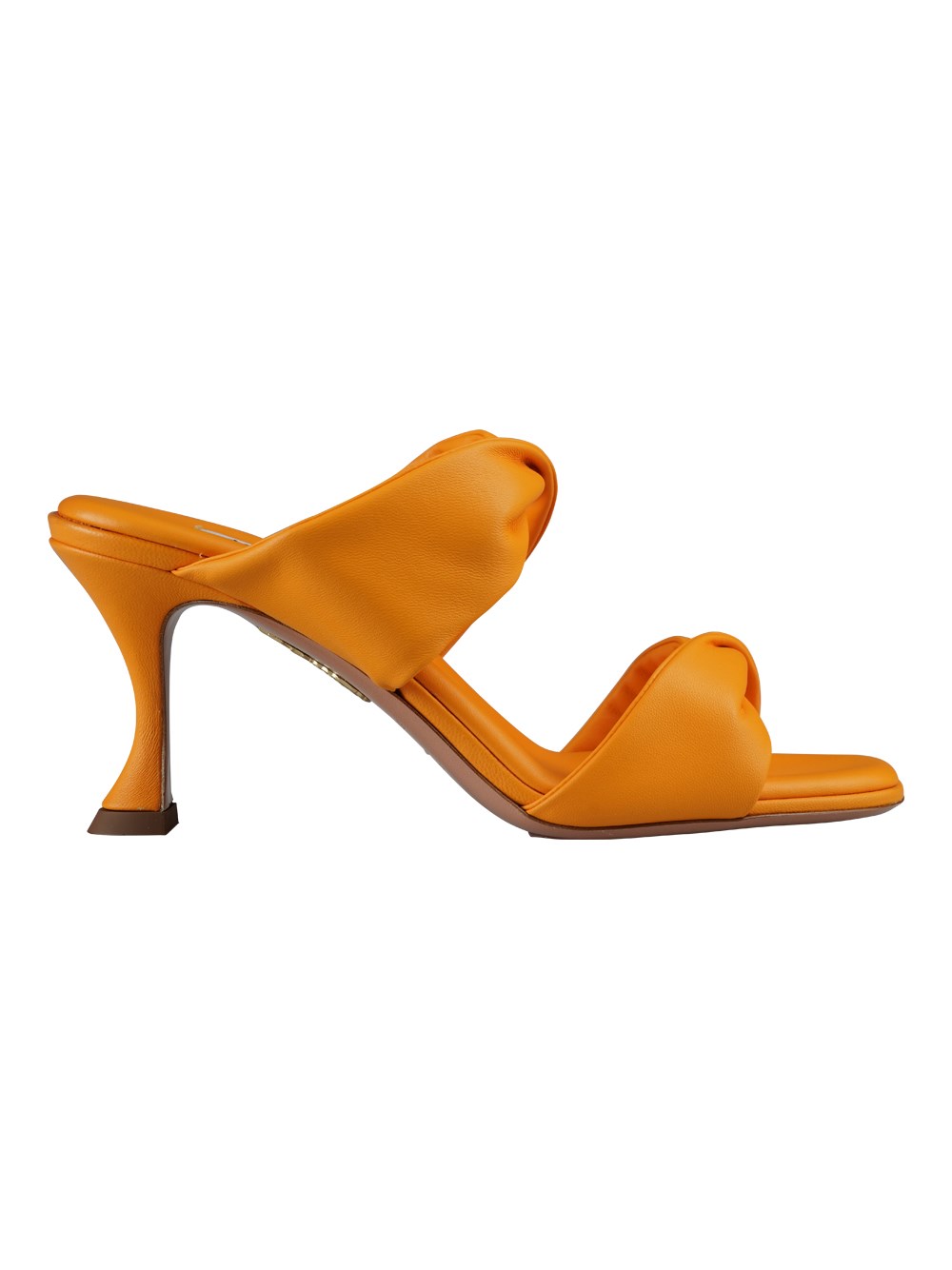 Shop Aquazzura Twist  75 Sandals In Yellow & Orange