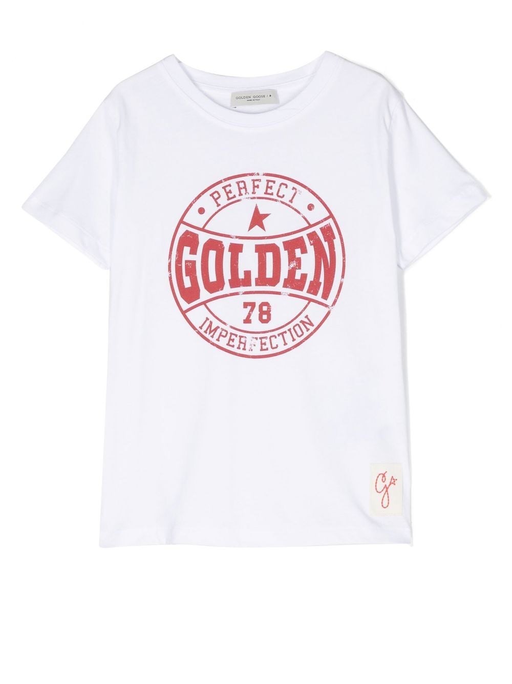Golden Goose Kids' Logo T-shirt In White