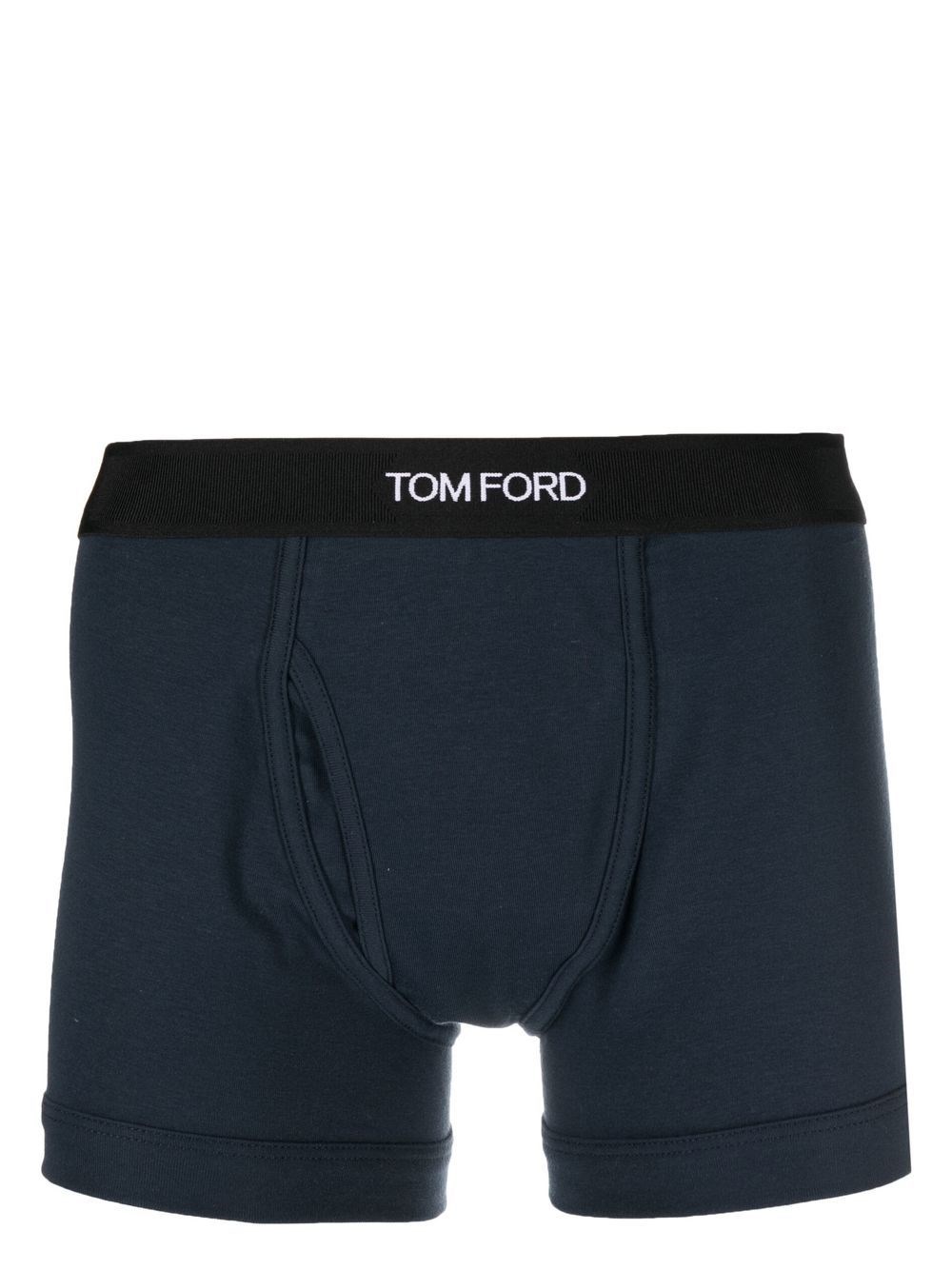 Tom Ford Stretch-cotton Boxer Briefs In Blue