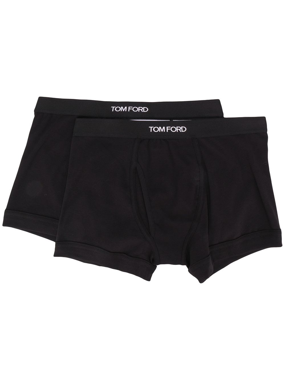 Tom Ford Cotton Boxer Briefs With Logo Band In Black