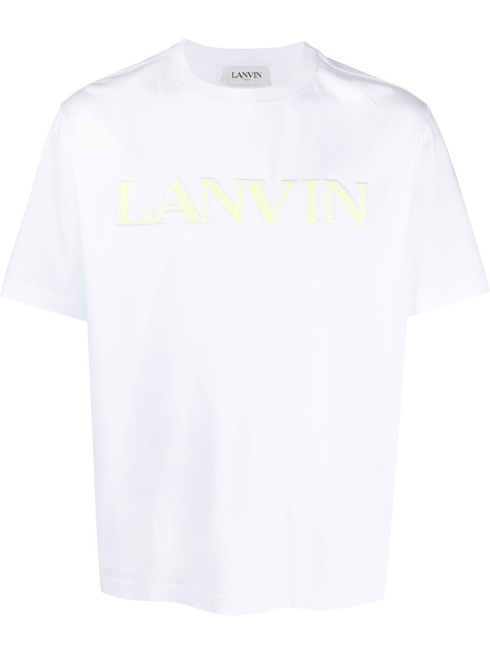 Lanvin Raised-logo Cotton T-shirt In White