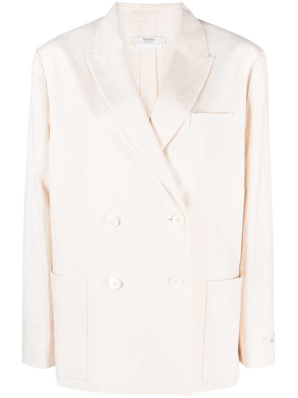 Shop Prada Jacket In Nude & Neutrals