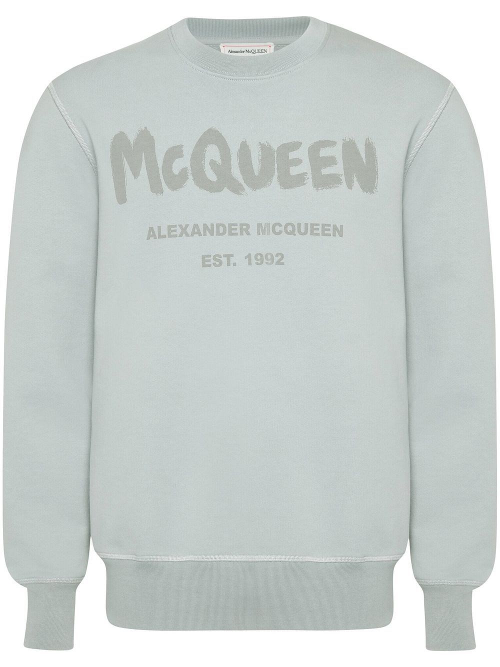 Alexander Mcqueen Logo Sweater In Grey | ModeSens