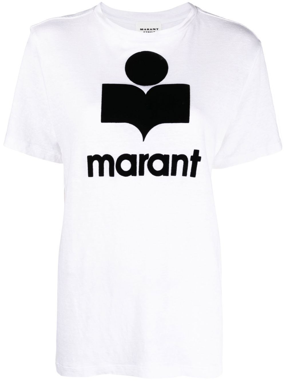 Isabel Marant Étoile Isabel Marant Etoile Zewel T Shirt With Flocked Logo In White