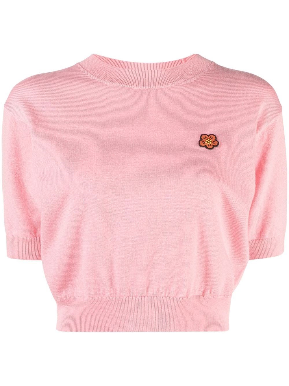 Kenzo Boke Flower Short-sleeves Top In Pink & Purple