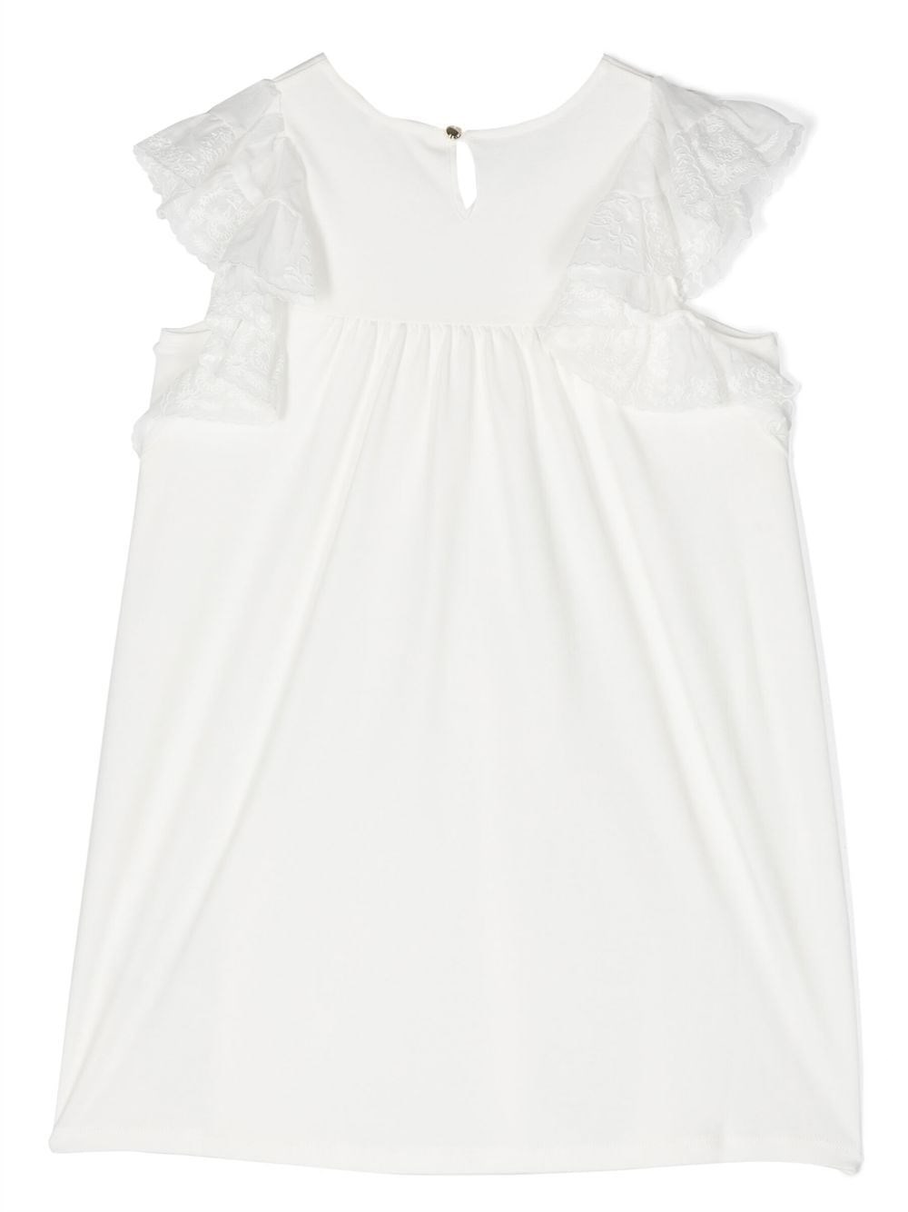 Chloé Teen Girls Ivory Embroidered Ruffle Dress In White | ModeSens GB