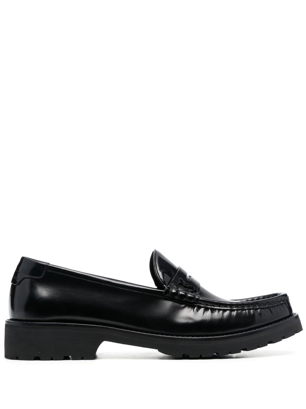 Saint Laurent Monogram Loafers In Calfskin In Black