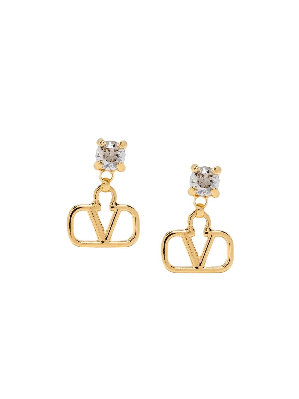 Valentino Vlogo Signature Pendant Earrings In Metallic