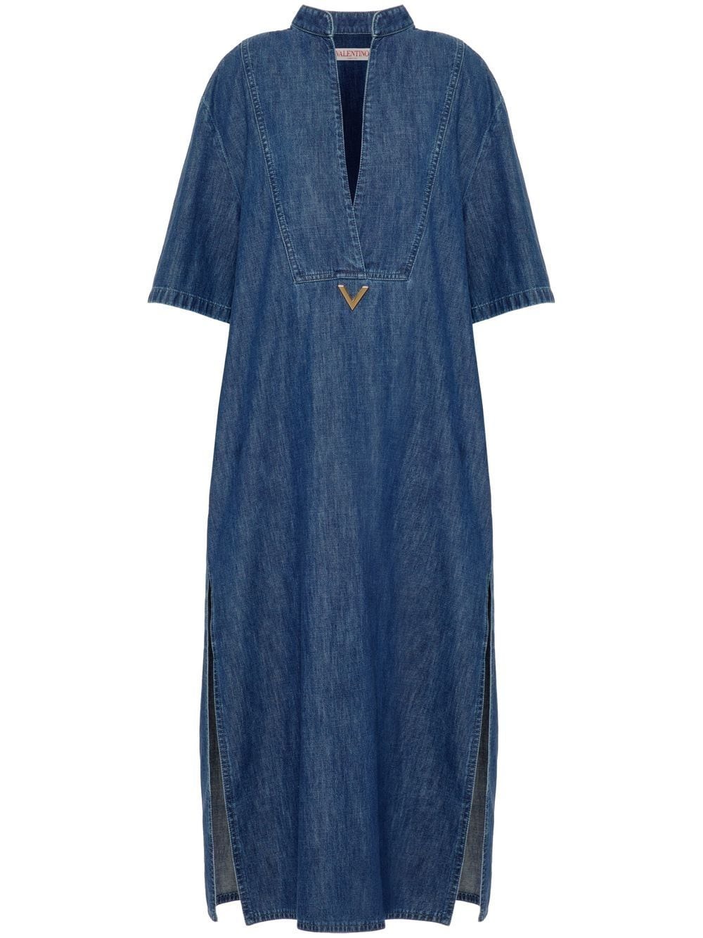 Valentino Camicia Denim In Blue