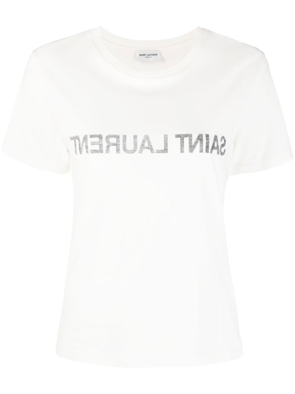 Saint Laurent Reverse Logo T-shirt In White