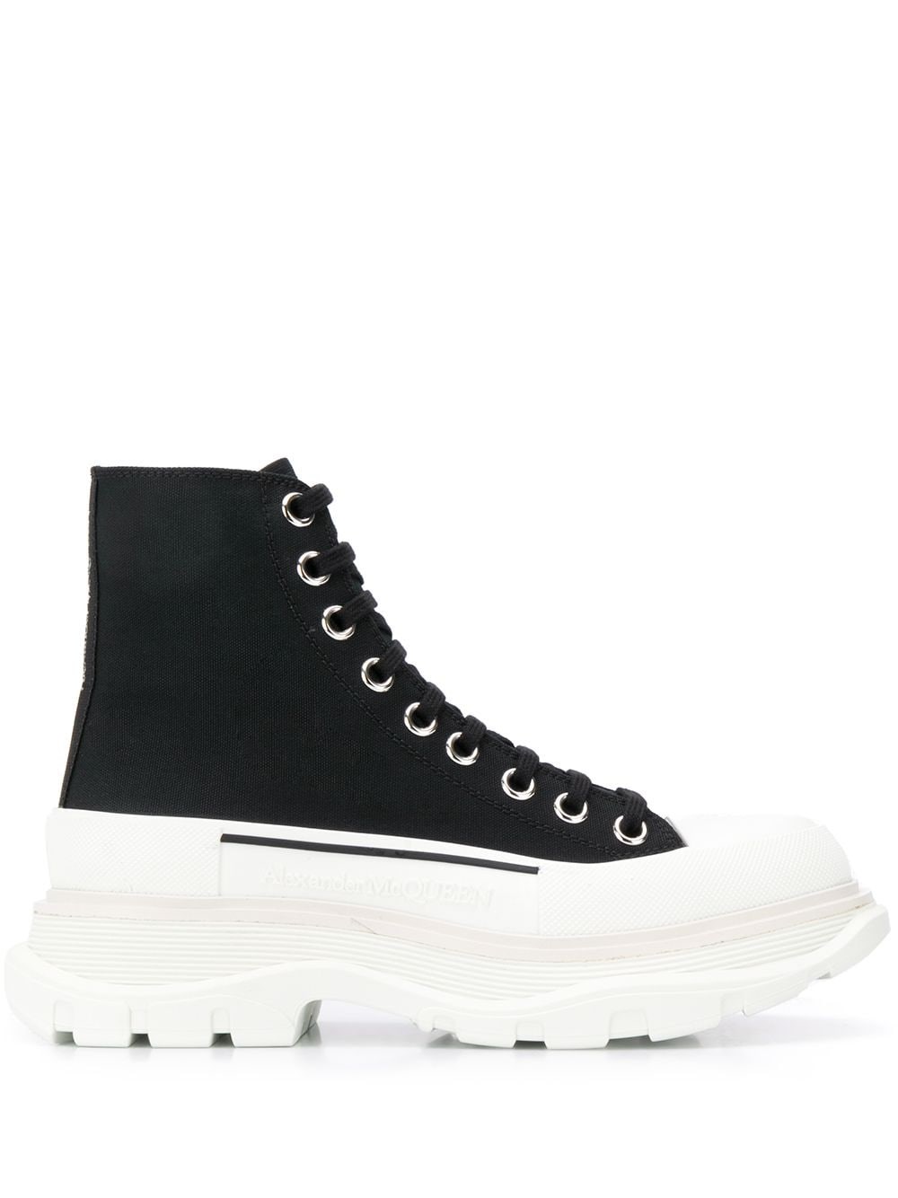 Shop Alexander Mcqueen Tread Slick Boots In Black