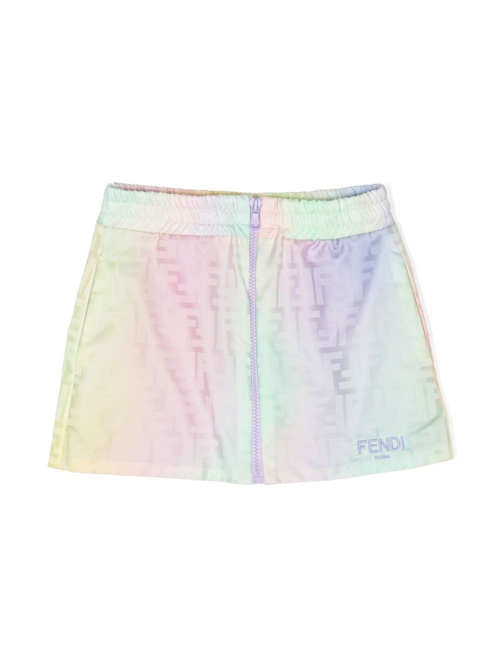 Fendi Kids' Multicolor Skirt With Logo In Multicoloured