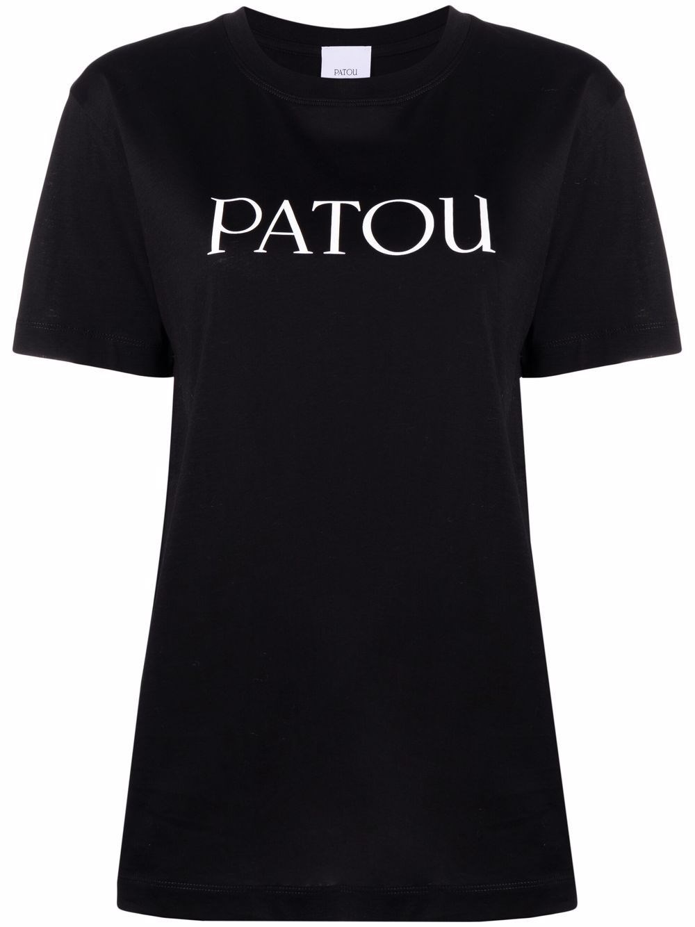 Patou Logo T-shirt In Soft Cotton With Classic Fit And Versatile Style In Black