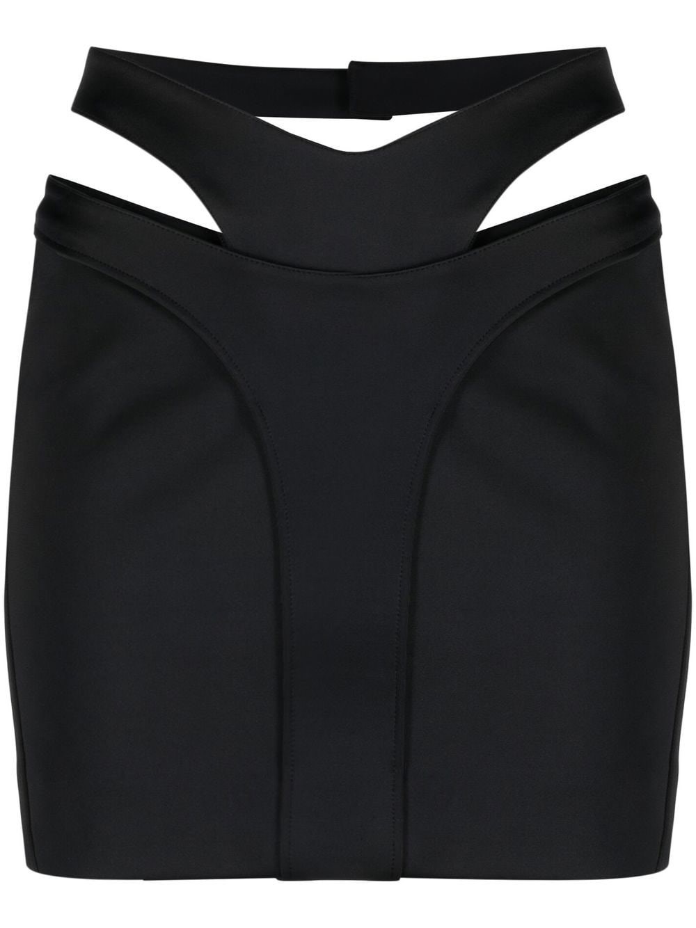 Mugler Cutout Miniskirt In Black