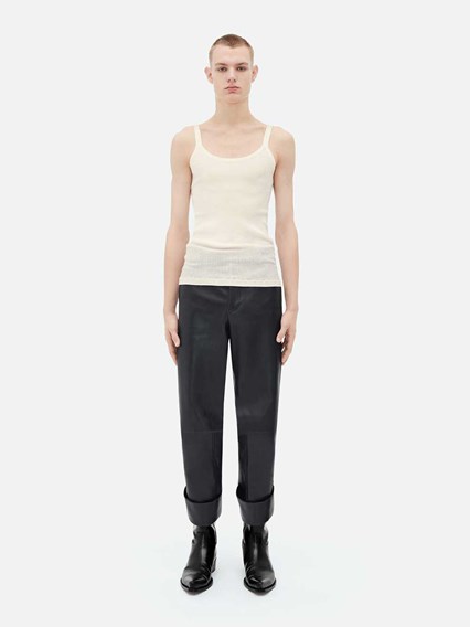 【BOTTEGA VENETA】マット フルイドビスコースジャージー コート ブラックマット フルイドビスコースジャージー コート| Bottega