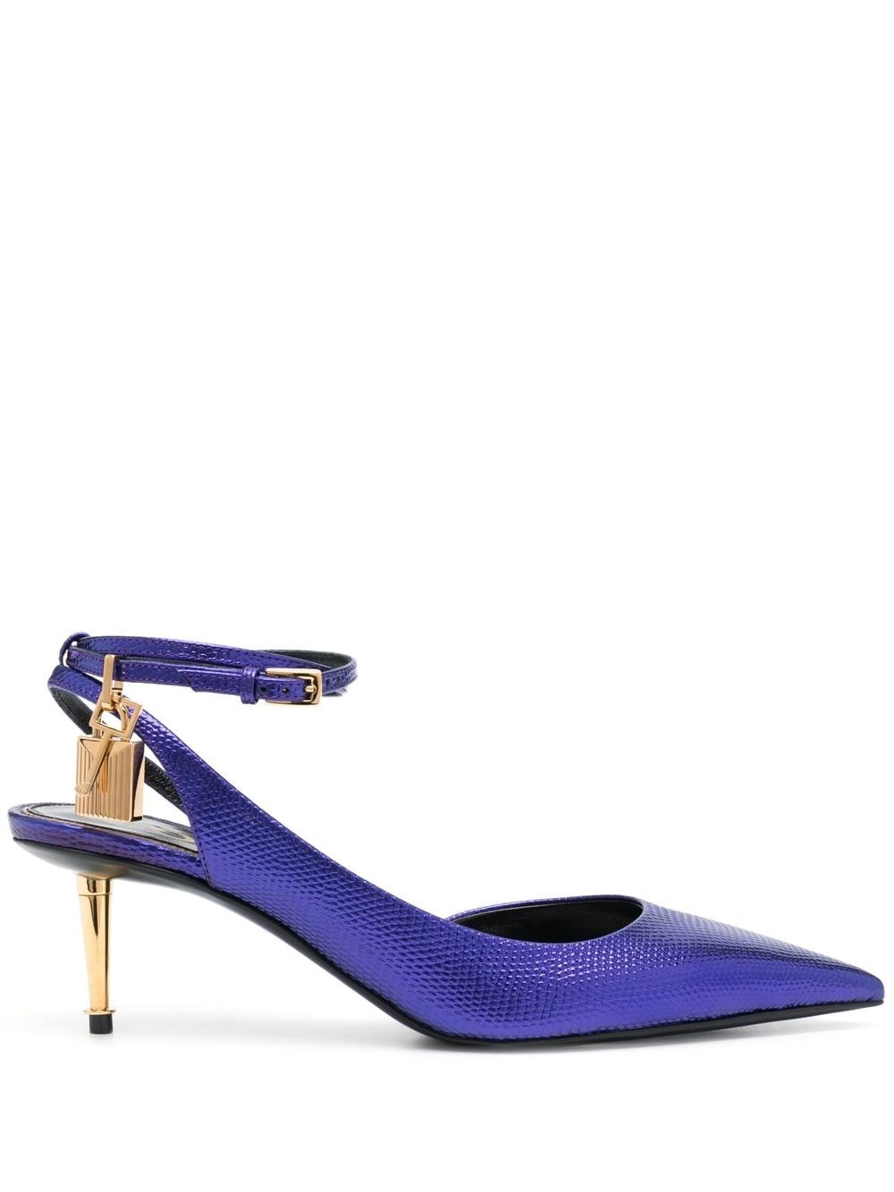 Tom Ford Pointed-toe Leather Pumps In Pink & Purple