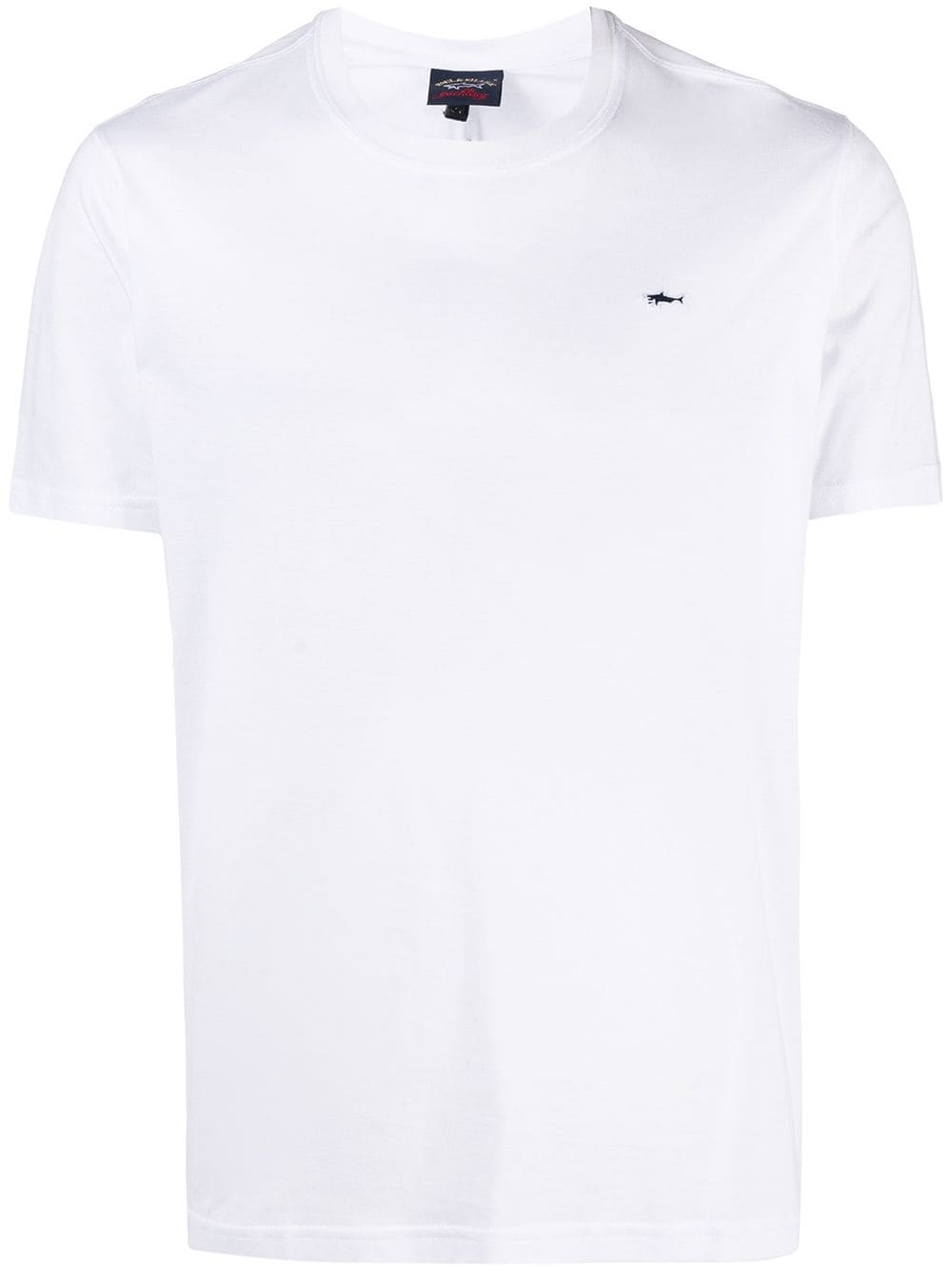 Paul & Shark Logo Patch Cotton T-shirt Clothing In White