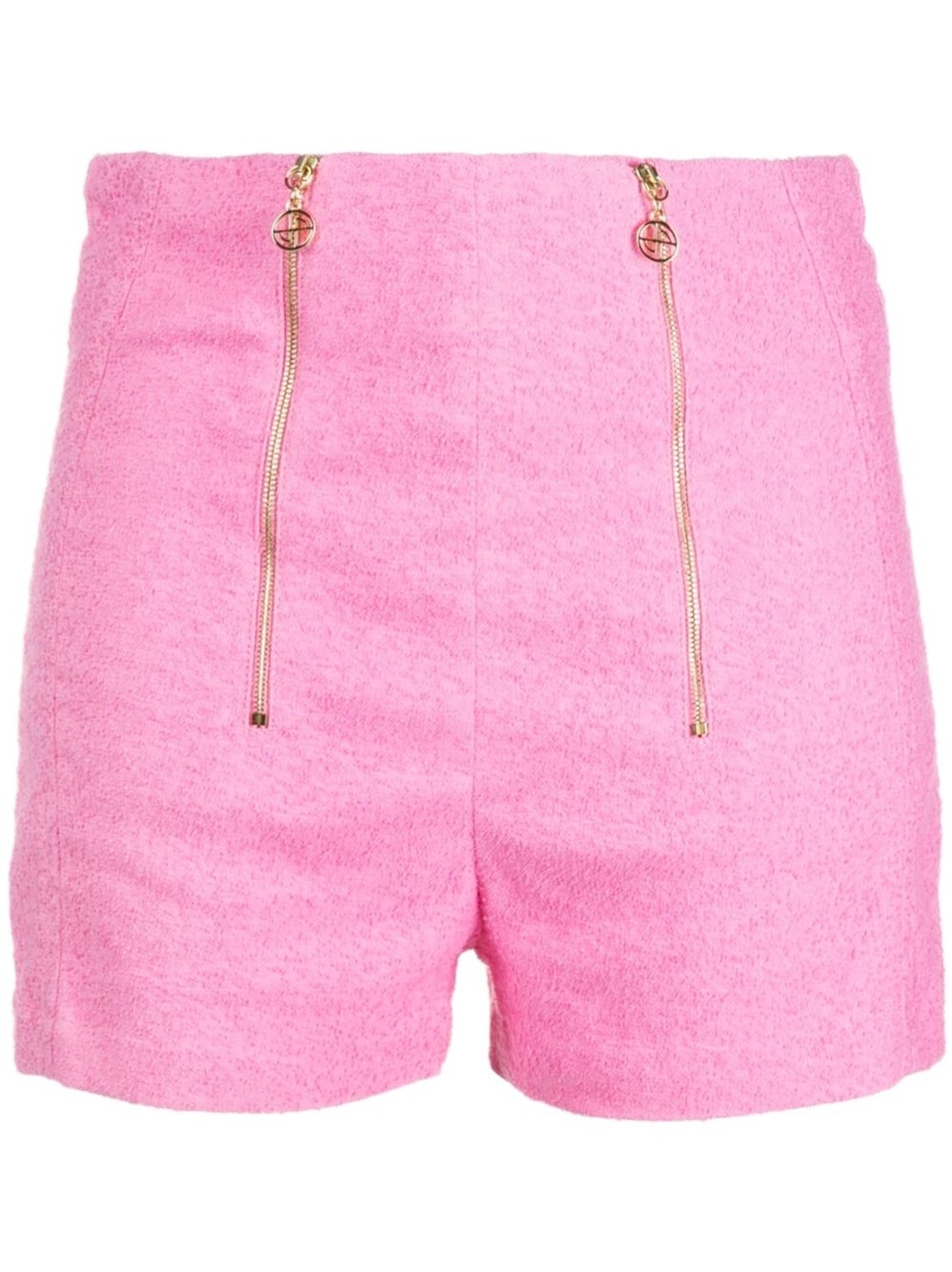 Patou Cotton Blend Shorts With Double Zip In Pink & Purple