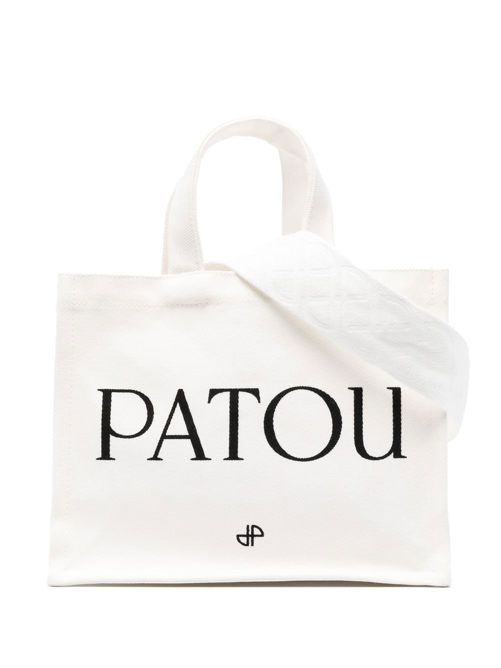 Shop Patou Small Logo Tote In Nude & Neutrals