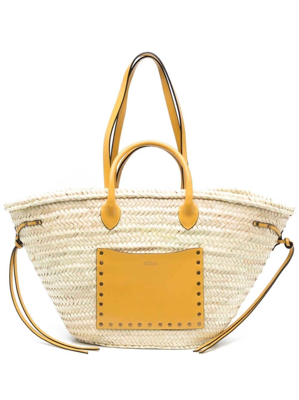 Isabel Marant Cadix Woven Straw Tote In Nude & Neutrals