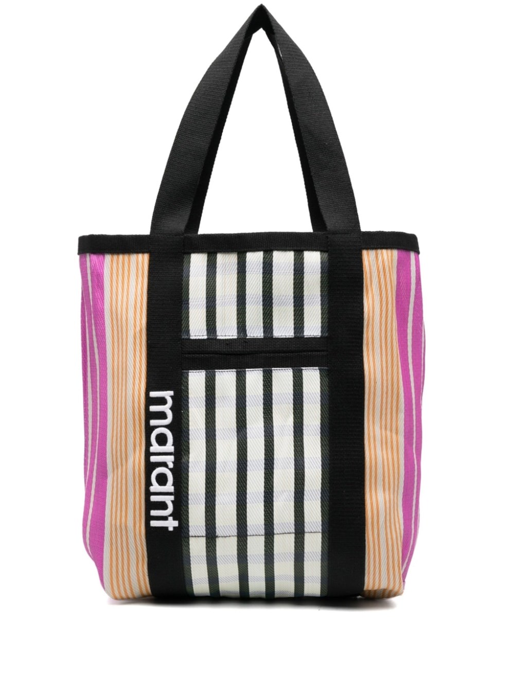 Isabel Marant Darwen Striped Nylon Tote Bag In Multicolor