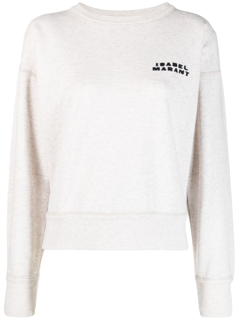 Isabel Marant Shad Cotton Crewneck Sweatshirt In Nude & Neutrals