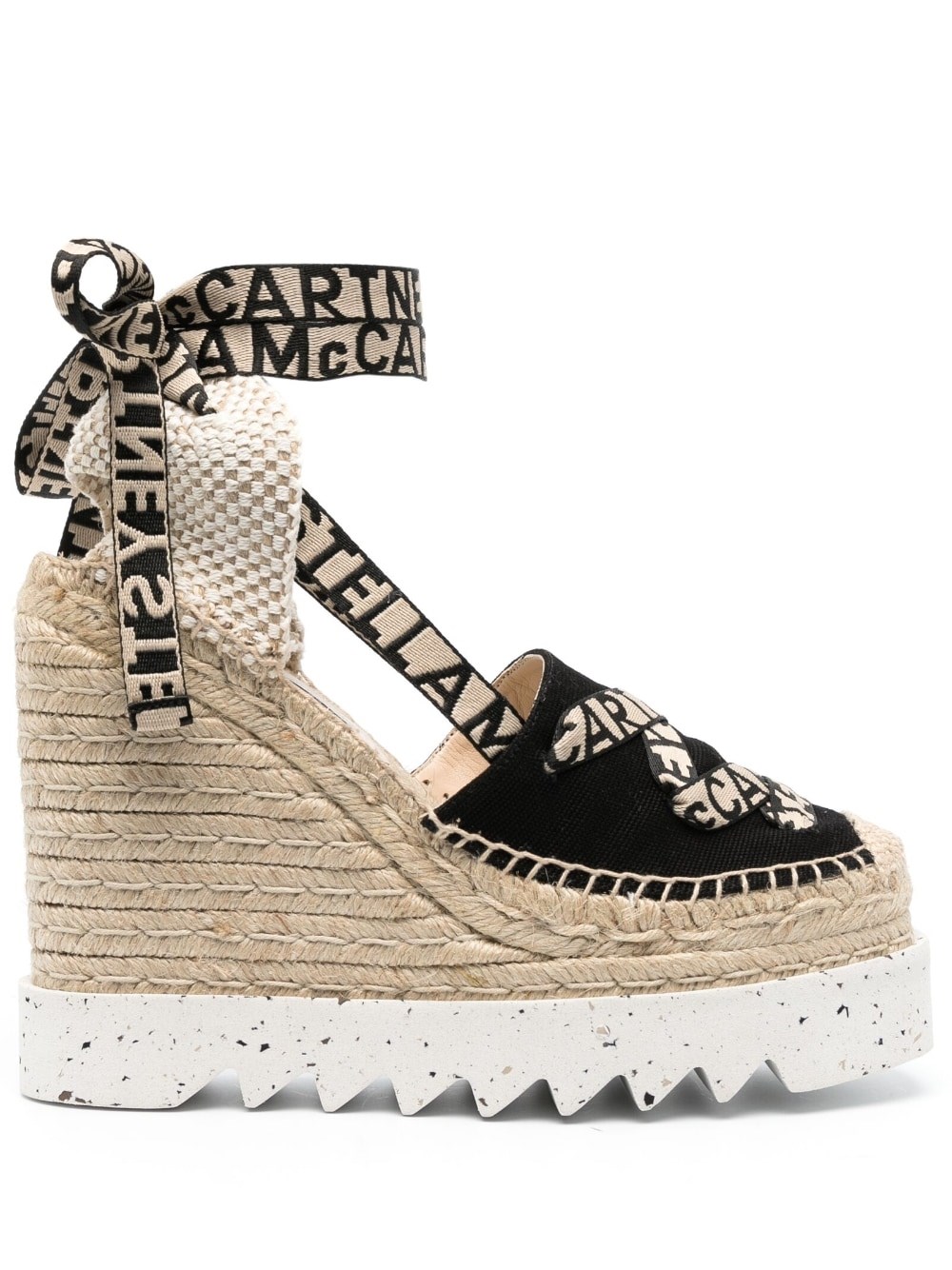 Stella Mccartney Gaia Wedge Sandals In Neutral