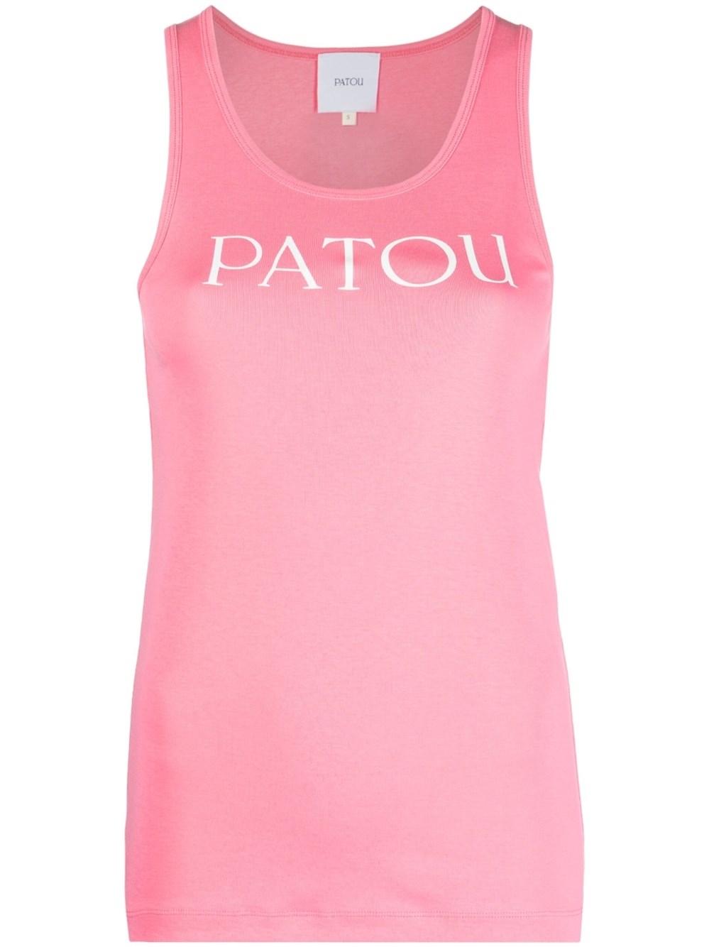 Patou Logo-print Cotton Vest Top In Pink & Purple