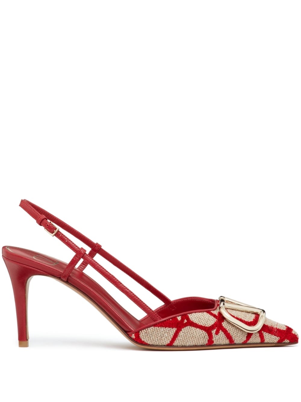 Valentino Garavani Sling Back Pumps In Red