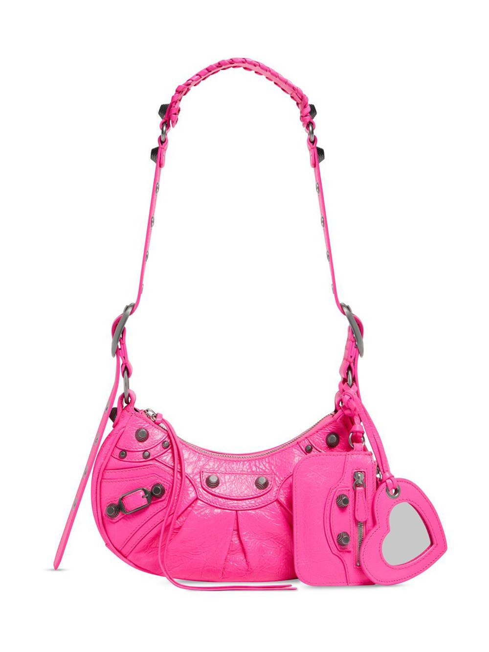 Shop Balenciaga Xs Le Cagole Shoulder Bag In Pink & Purple
