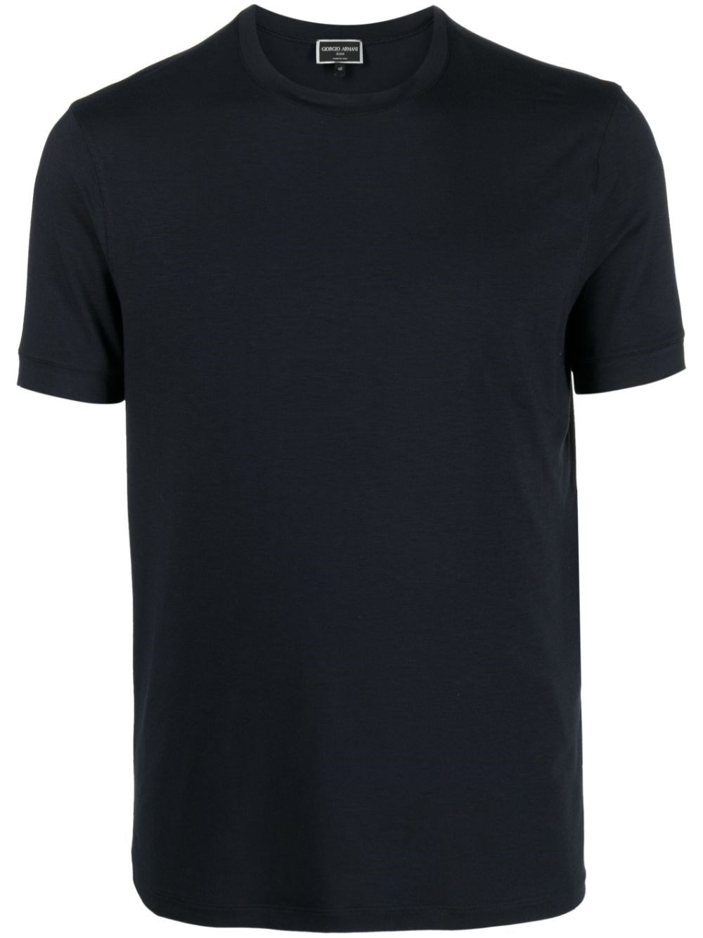Giorgio Armani Men's Blue Icon Crew-Neck T-Shirt In Stretch Viscose Jersey
