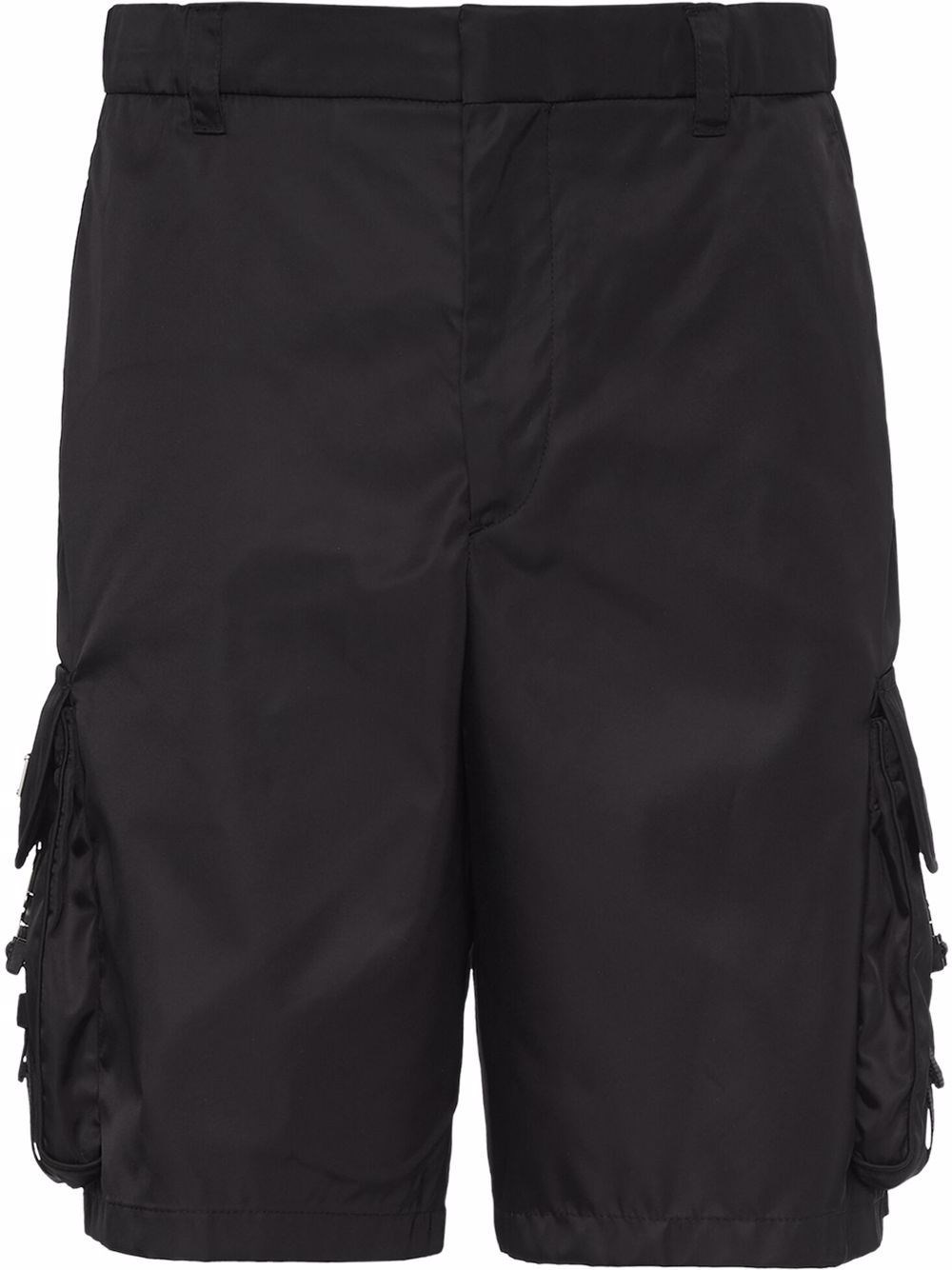 Prada Re-nylon Bermuda Shorts In Black