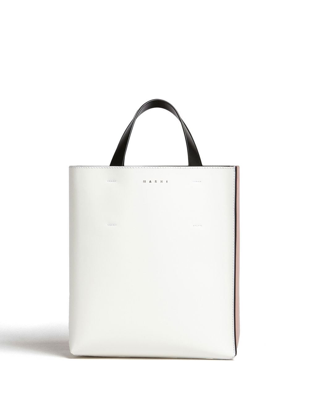 Marni Museo Drawstring Leather Tote Bag In Multicolour